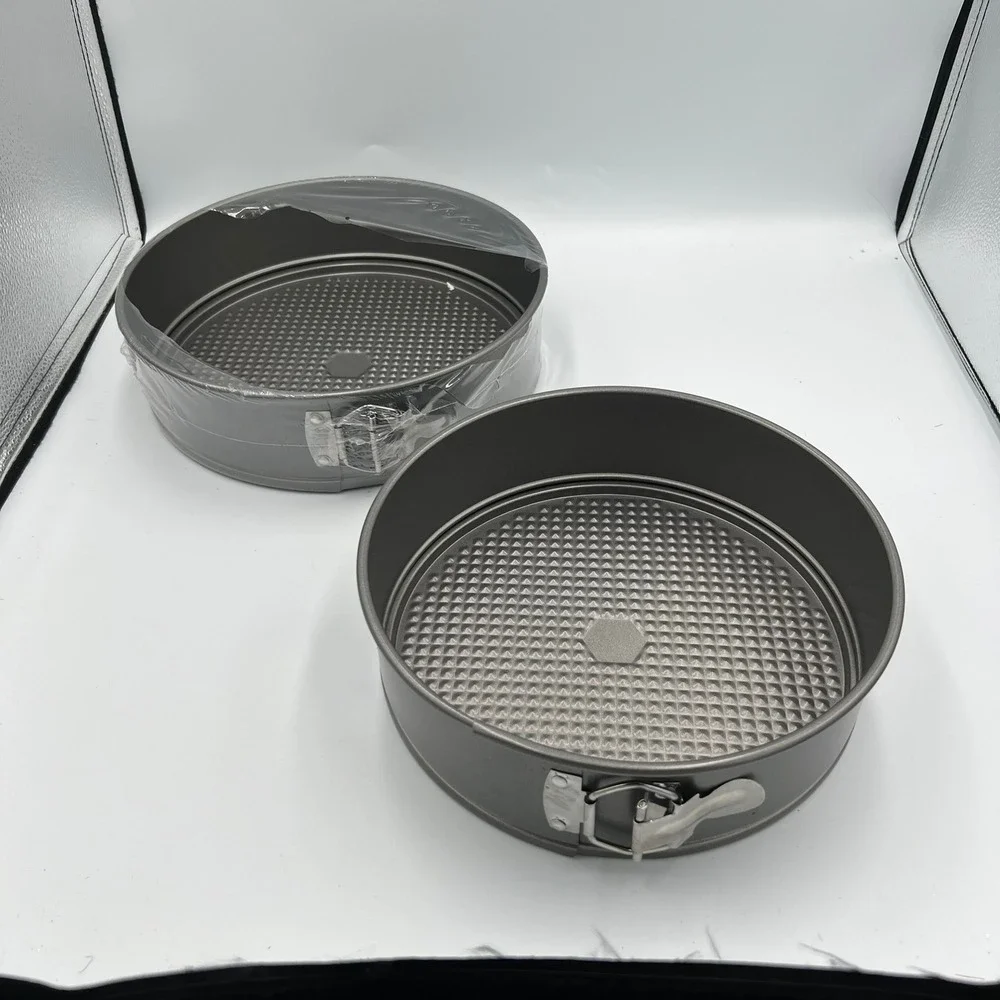 Mainstays Springform Pan Set 2 Piece 9in 10in Gray Brand New Non-Stick Bakeware